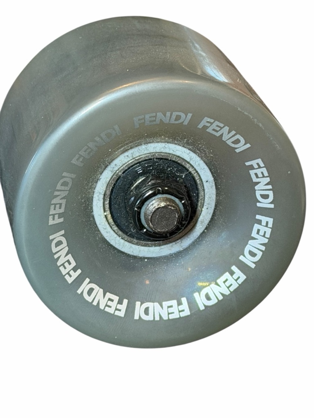 Fendi Gray-Blue Graphic Logo Skateboard Deck - Picture 8 of 14